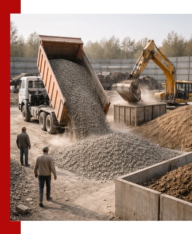 Доставка нерудных материалов с погрузкой и разгрузкой в Абакане