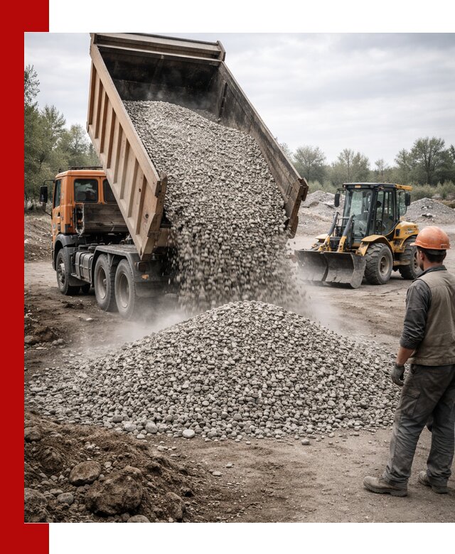 Доставка щебня в Абакане крупными и мелкими фракциями