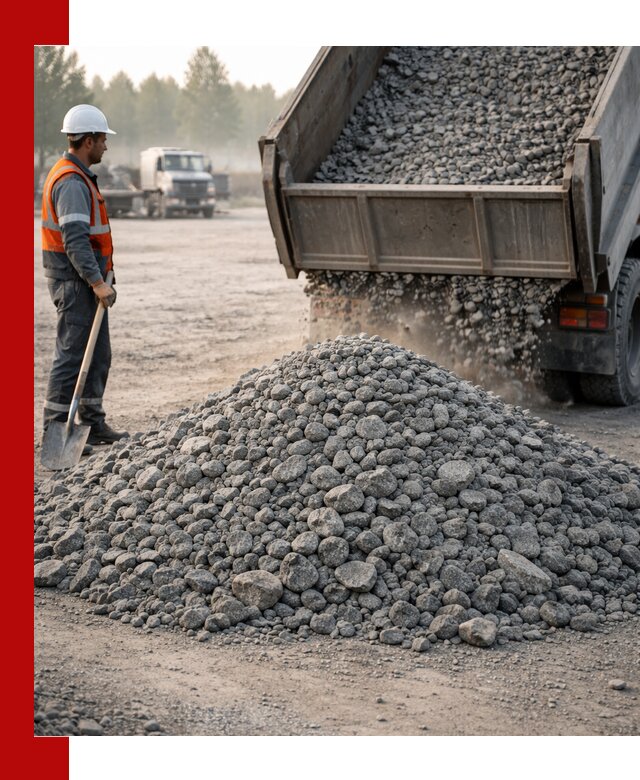 Гранитный щебень фракции 100–201 для строительства в Абакане