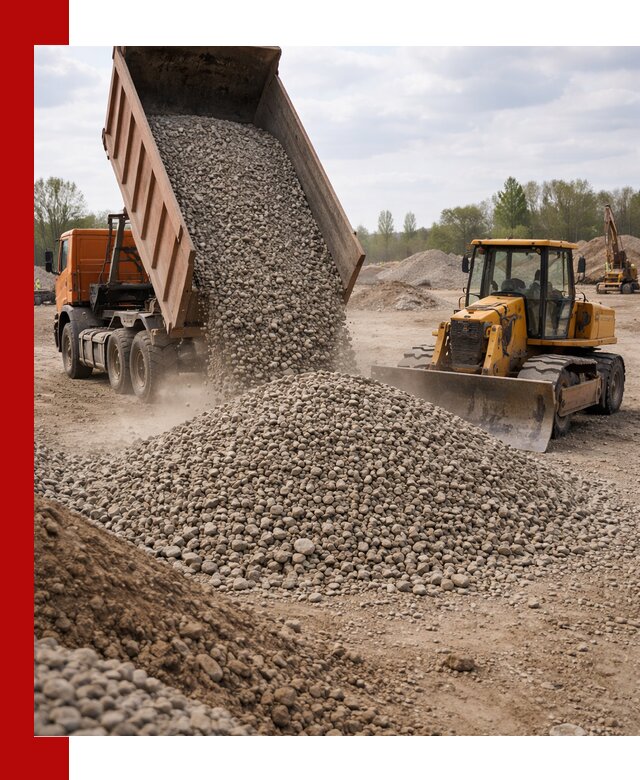 Доставка гравийного щебня фракции 40-70 в Абакане