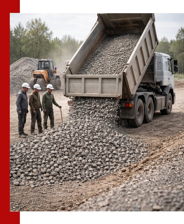 Доставка гравийного щебня фракции 70-120 в Абакане
