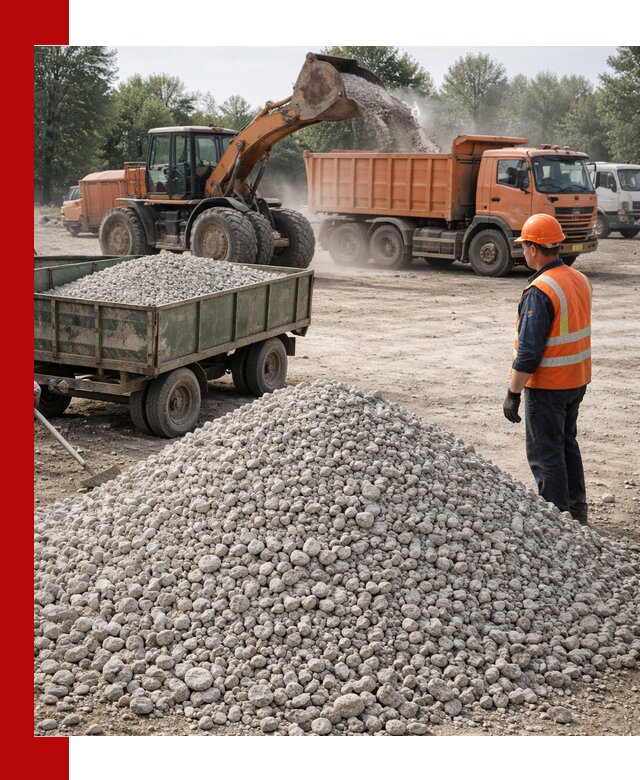 Доставка известнякового щебня фракция 20–40 в Абакане