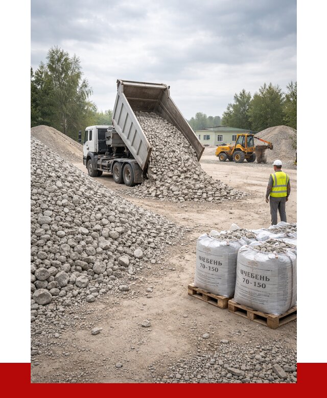 Известняковый щебень фракция 70-150 в Абакане от 1277 р. | ПРОНЕРУДБкн