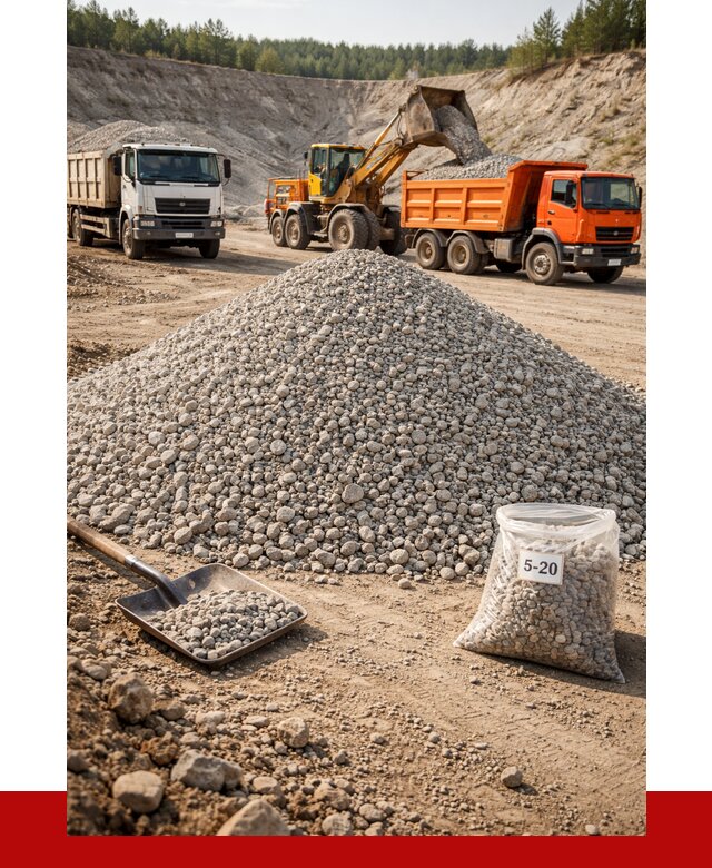 Доломитовый щебень фр. 5-20 в Абакане от 4290 р. | ПРОНЕРУДБкн