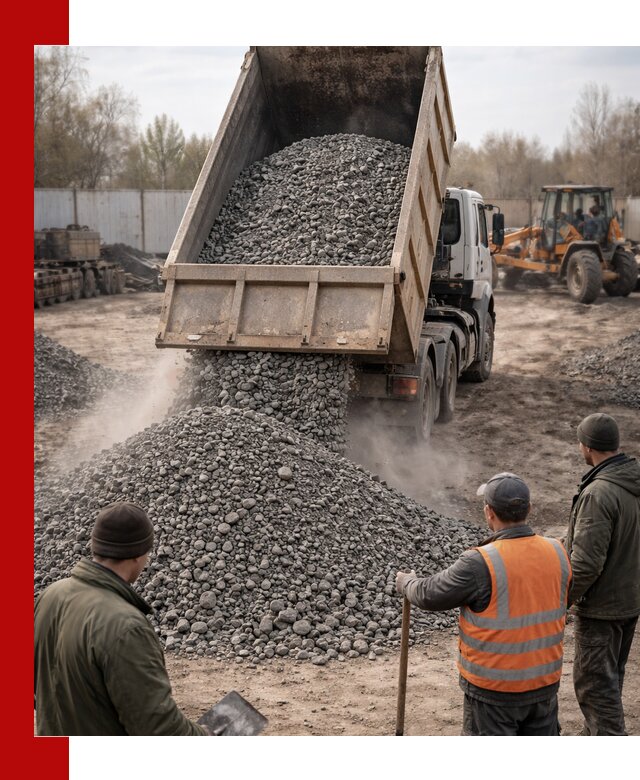 Доставка шлакового щебня в удобные сроки по выгодной цене в Абакане