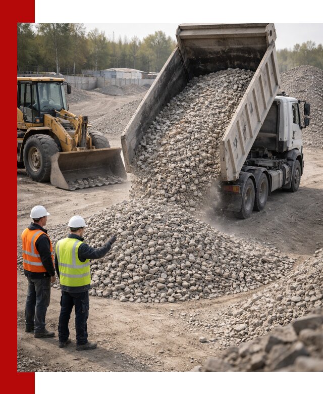 Вторичный щебень фракция 40–70 доставка в Абакане