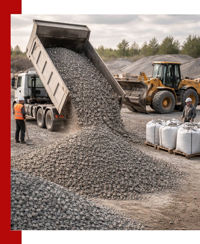Бетонный щебень фракция 5–20 с доставкой в Абакане