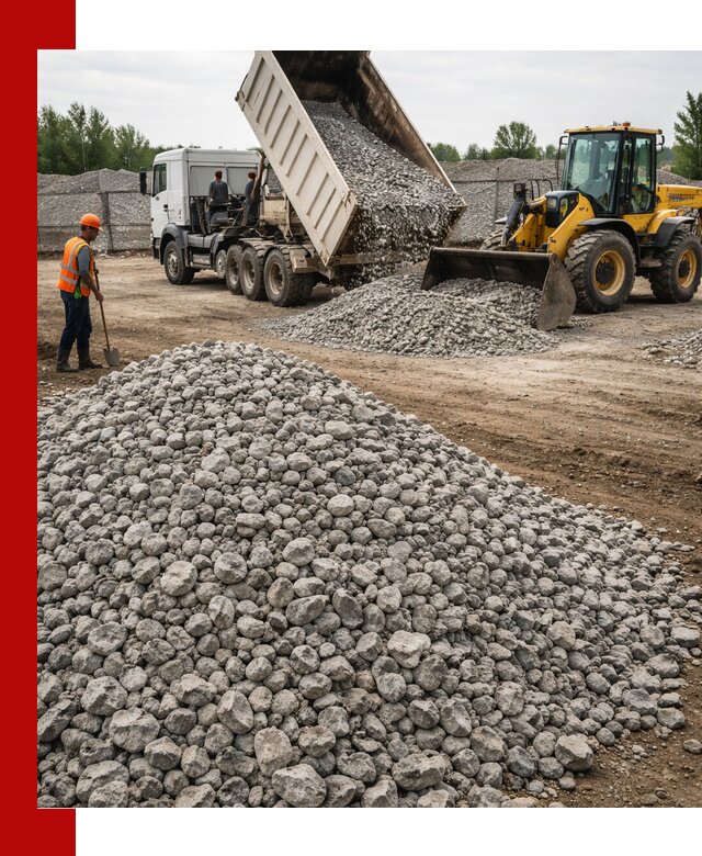 Доставка бетонного щебня фракции 40-70 в Абакане