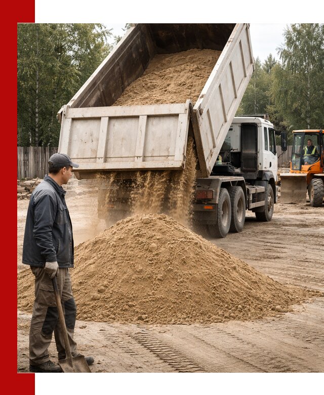 Доставка и продажа песка с разгрузкой в Абакане