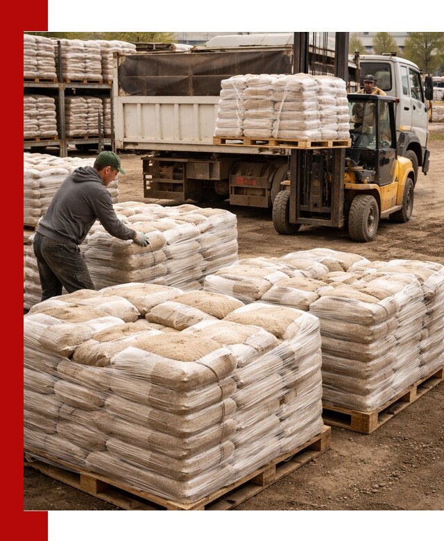 Карьерный песок в мешках с доставкой в Абакане