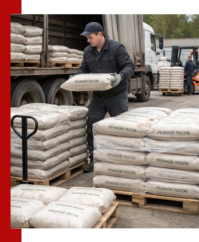 Речной песок в мешках с доставкой в Абакане