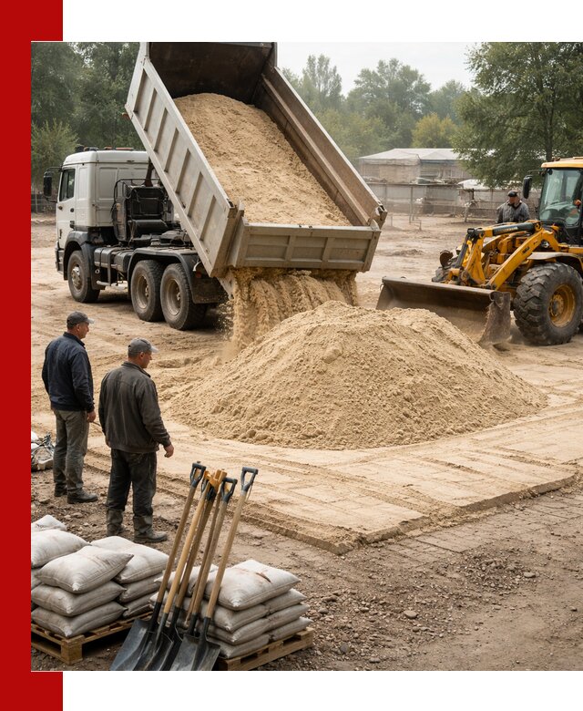 Доставка мытого песка в Абакане с самосвалами по выгодной цене
