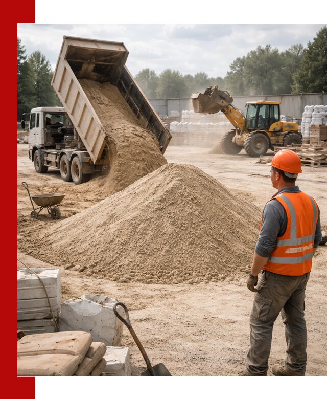 Доставка строительного песка с самосвалом в Абакане