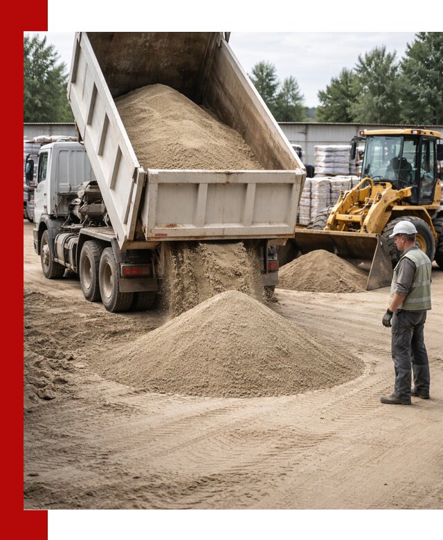 Поставка и доставка песка для бетона в Абакане