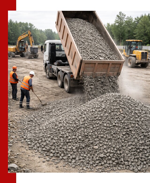 Доставка гравия фракции 40-70 в Абакане оптом и в розницу