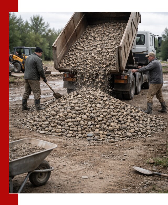 Доставка гальки речной оптом и в розницу в Абакане