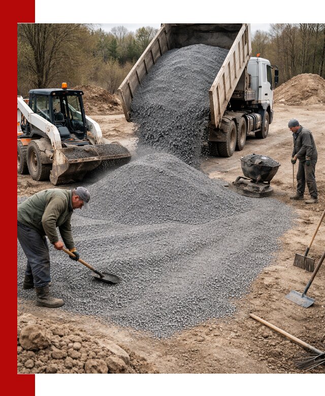 Отсев для подсыпки в Абакане — доставка и подсыпка на участок