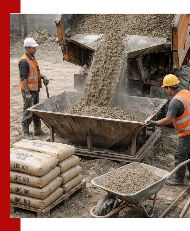 Доставка цементно-песчаной смеси М100 в Абакане