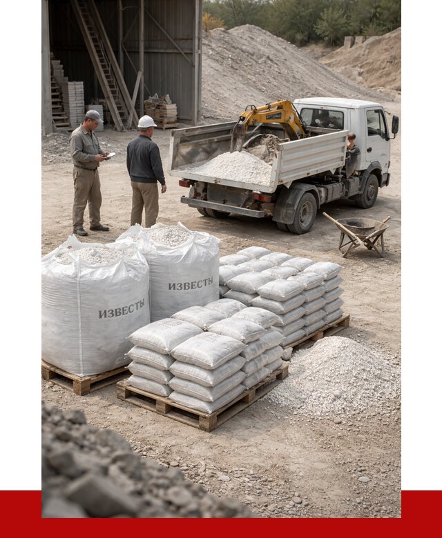 Известь строительная в Абакане с доставкой от 4290 р. | ПРОНЕРУДБкн