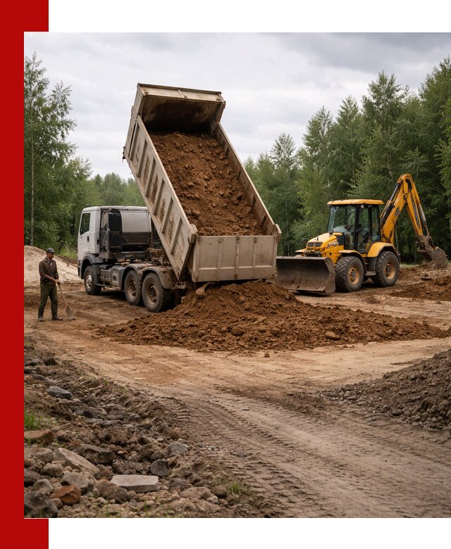 Доставка суглинка самосвалами в Абакане подсыпка и планировка
