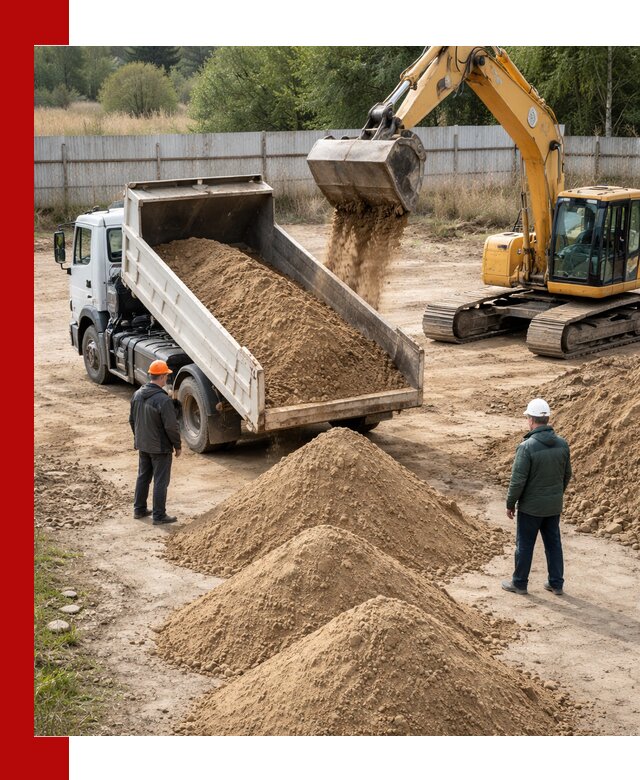 Доставка супеси вагонными и автопартиями в Абакане