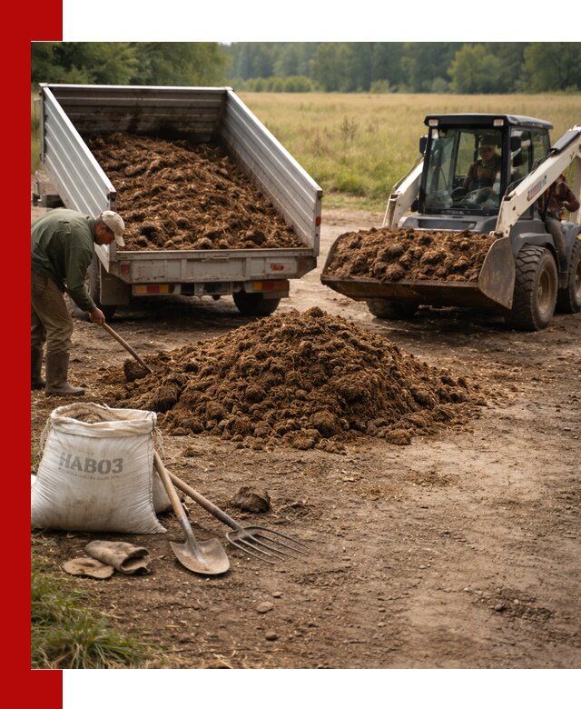 Доставка конского навоза в Абакане с разгрузкой и доставкой на объект