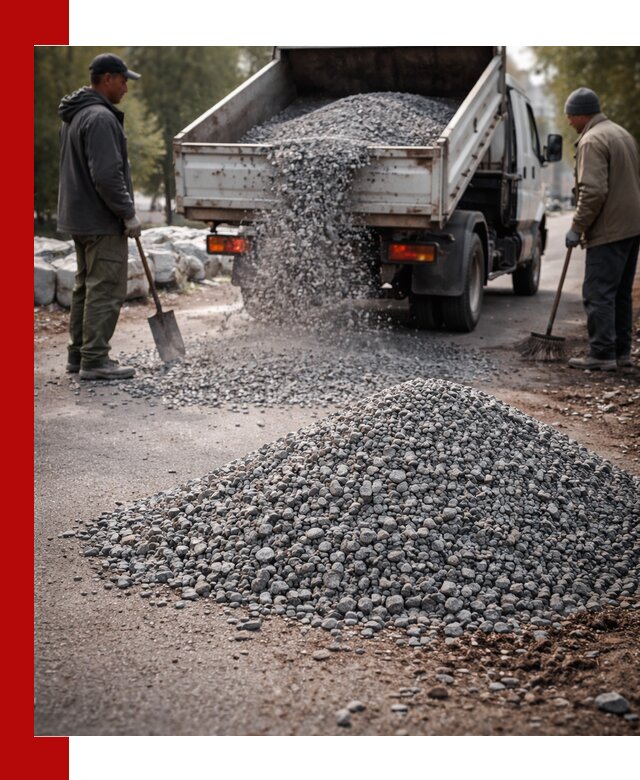 Гранитная крошка для посыпки дорог и тротуаров в Абакане