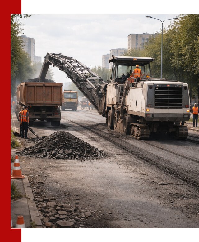 Фрезерованный асфальт в Абакане — удаление и вывоз старого покрытия