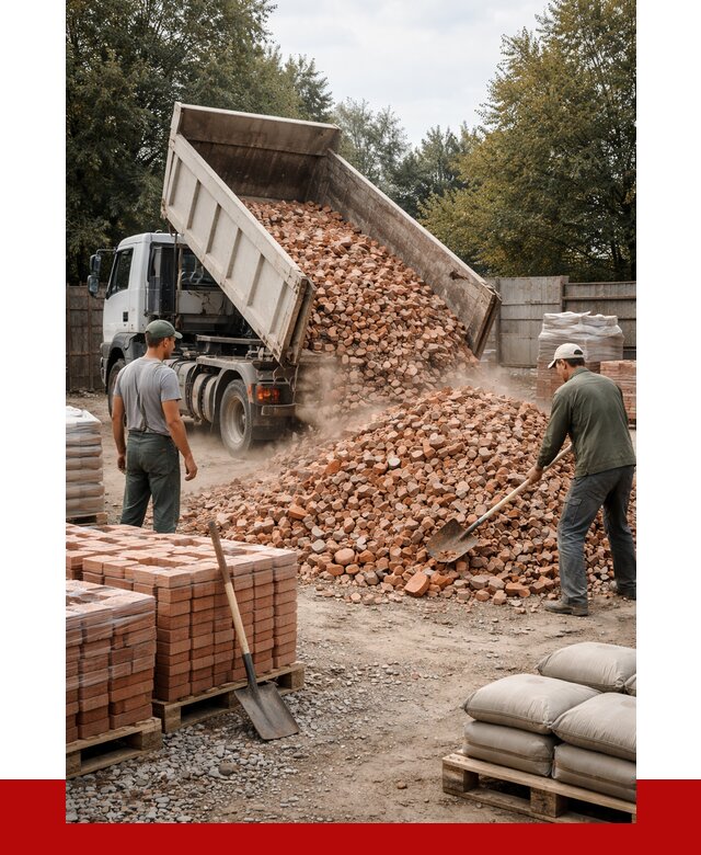 Бой кирпича в Абакане с доставкой от 4290 руб/куб | ПРОНЕРУДБкн