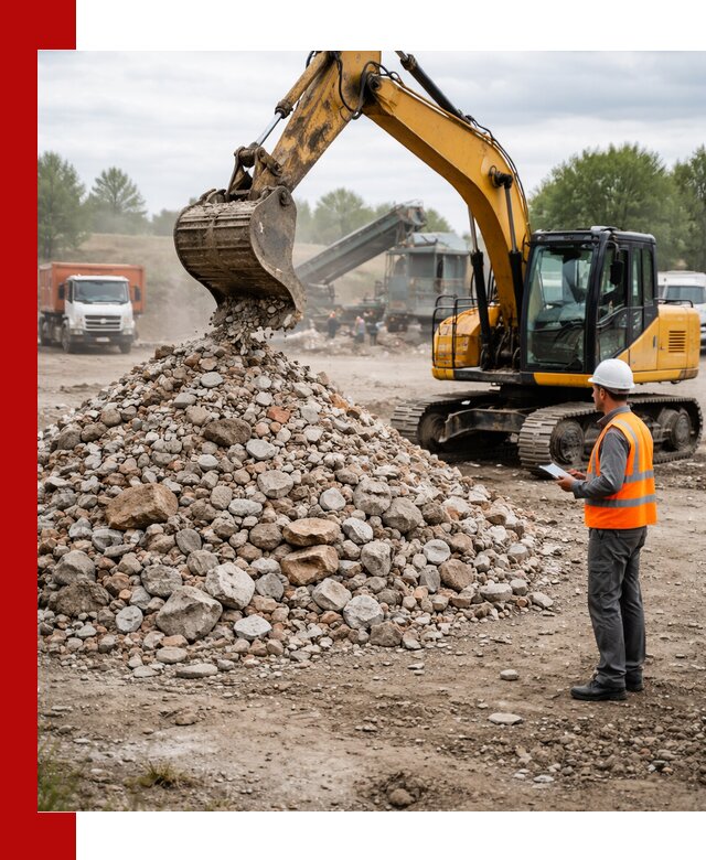 Доставка и вывоз строительного боя в Абакане