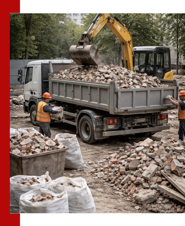 Вывоз строительного мусора в Абакане с самосвалами и контейнерами